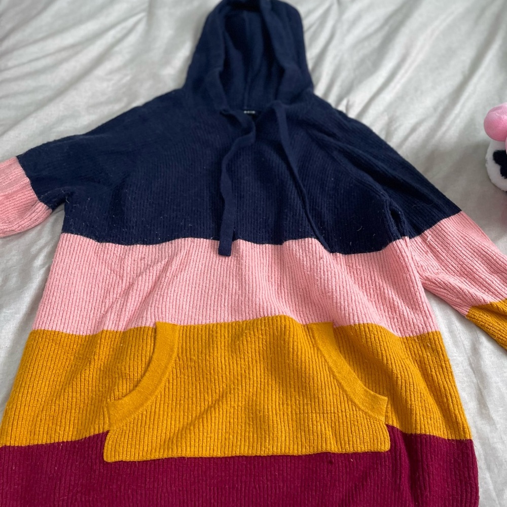 Colorful Striped Women's Hoodie Sweater from Torrid